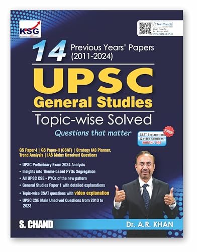 Image of General Studies GS UPSC Civil Services IAS Mains 14 Previous Year Solved Papers (2011 to 2014) GS Paper 1 - 2 (CSAT), Strategy IAS Planner, Trend Analysis, IAS Mains Unsolved Questions, PYQs Question Bank | For 2024 - 2025 Exam Book