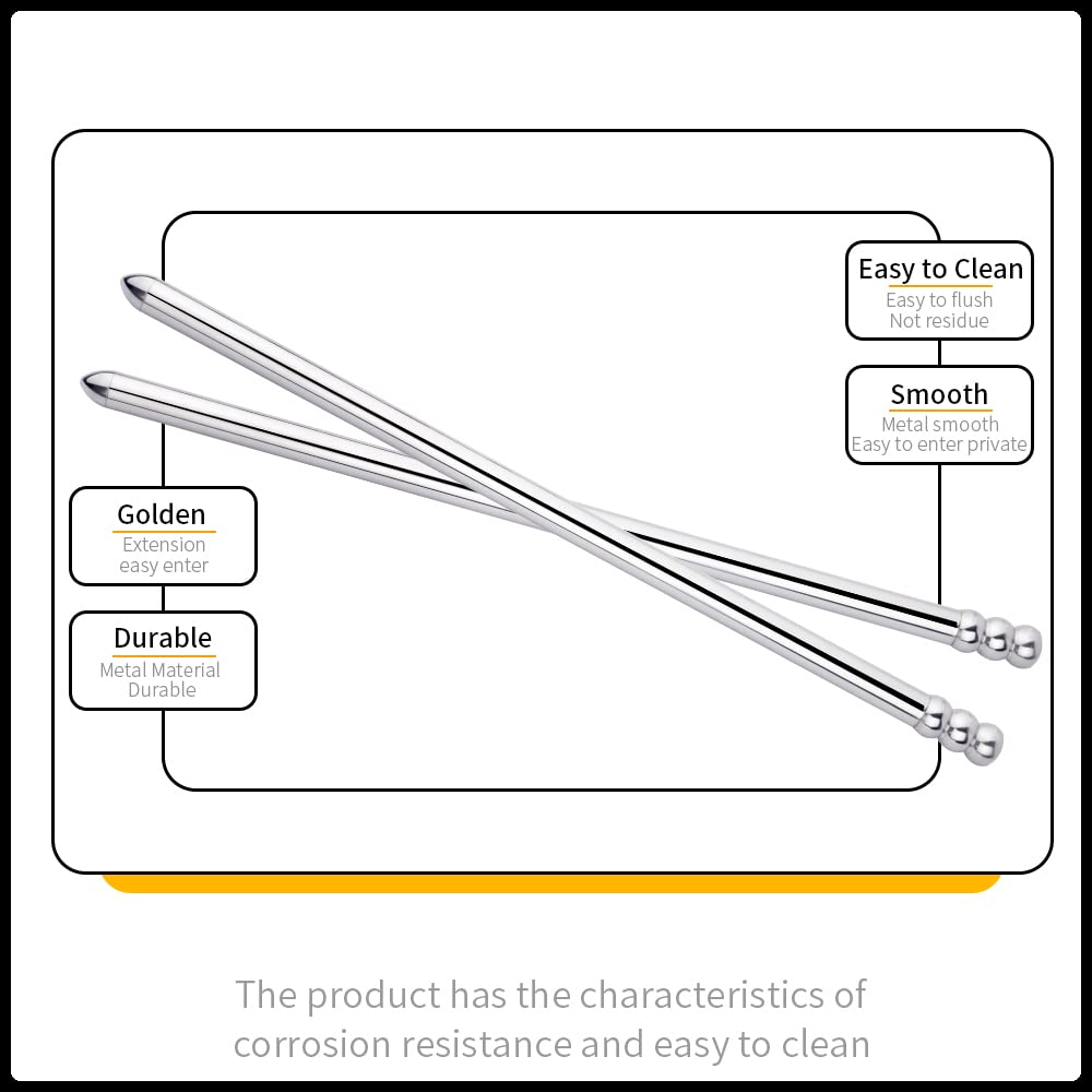 Kuaecr Edelstahl Hohl Harnröhren Dilatatoren Plug Metall Katheter Sounds Dilator Stimulation Prostata Prinzenzepter Penis Stick Stab Masturbation SM Erotik Sexspielzeug für Männer Schwuler (8+10+12mm)