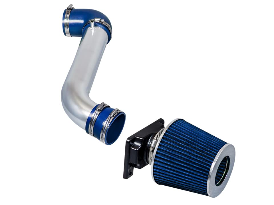 Rtunes Racing Short Ram Air Intake Kit + Filter Combo BLUE Compatible For 01-05 Dodge Stratus / 00-05 Mitsubishi Eclipse / 99-03 Mitsubishi Galant …