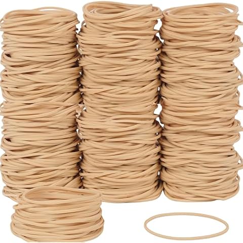 Foshine-Rubber Bands Size #19, 400pcs Approximately 0.45 lb Elastic band beige size 19 rubber band small rubber bands office supplies(3-1/2" x 1/16'') Cover