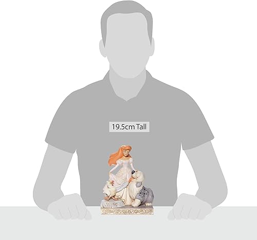 Miniatura 6 de Enesco Disney Traditions by Jim Shore White Woodland - Figura de Ariel, Max y Scuttle, 7.75 pulgadas, multicolor