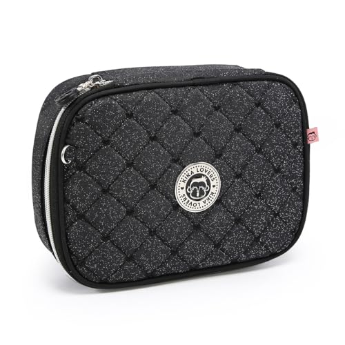 Estojo Kika Box Organizador Feminino Divisórias 36 Lápis (Preto)