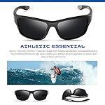 suoso Polarized Sports Sunglasses for Men: UV400 Protection Glasses Womens Wrap Around Goggles for Driving Fishing