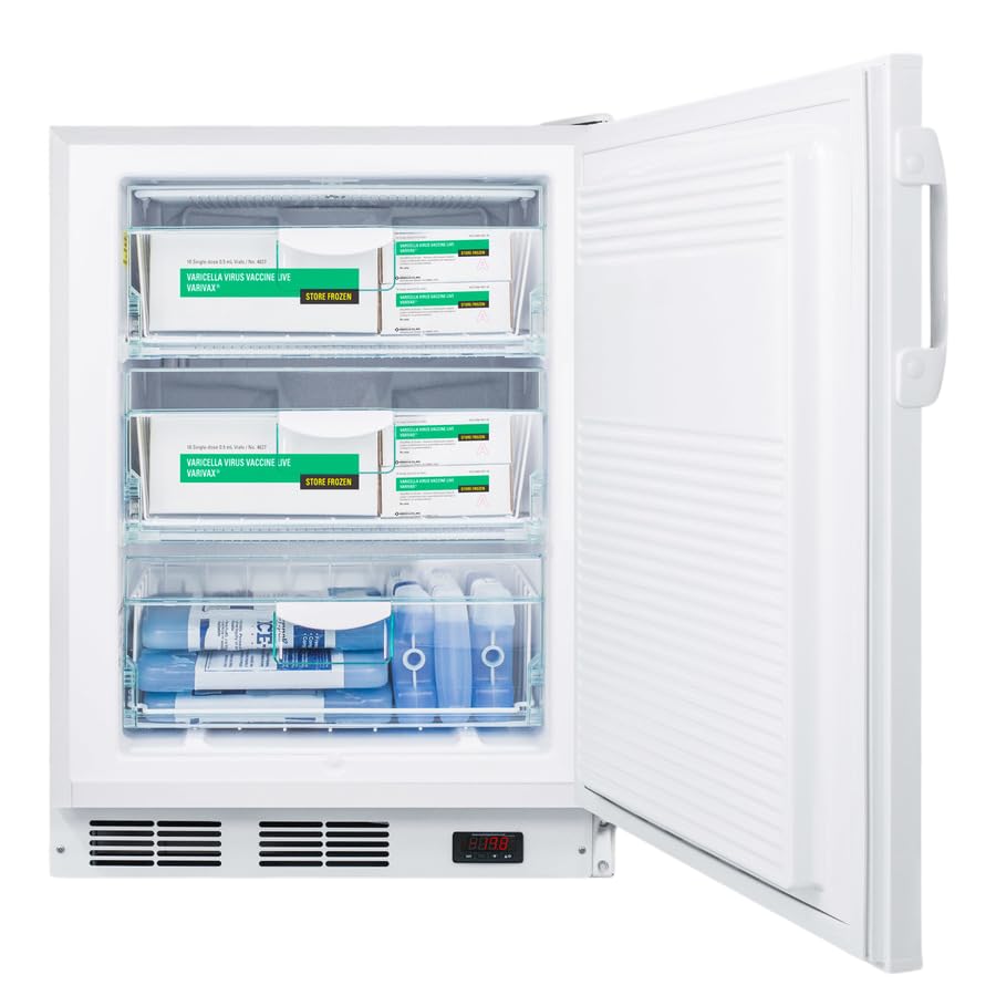 Accucold 24” Medical Freezer, 3.2 Cu.Ft. Capacity, Undercounter, Built-In, ADA Compliant -25°C Storage, General Purpose, White - Vt65mlbimedada on Fridge.com - View 3