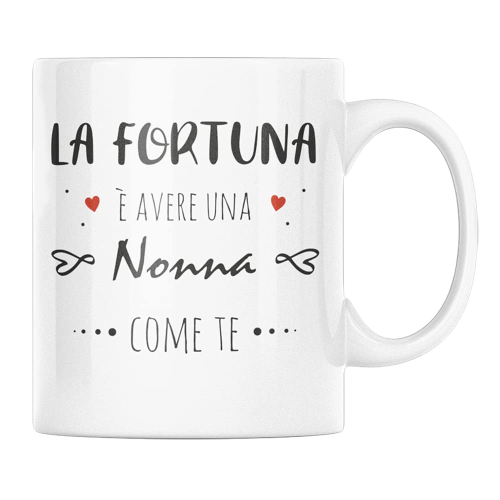 Tazza In Ceramica Marmorizzata Per Nonna - Regalo Compleanno O Festa Della Mamma Con Coperchio E Cucchiaio - Foto 8