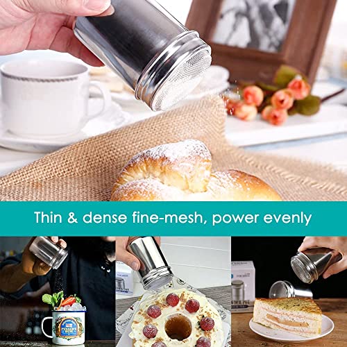 2 pezzi Shaker per polvere in acciaio inossidabile...