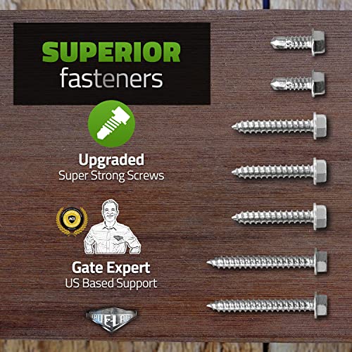 True Latch 6' Telescopic Gate Brace - Wood Privacy Fence Anti Sag Gate Kit - Gate Hardware Kit For Outdoor Wooden Fence Gates, 1 Patented Usa Made Brace (6' Telescopic (40" - 74"), Black) #TOP5