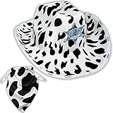 Cow Print Cowboy Hat with Bandana Cowgirl Hat for Women Men Halloween Costume Party Hat