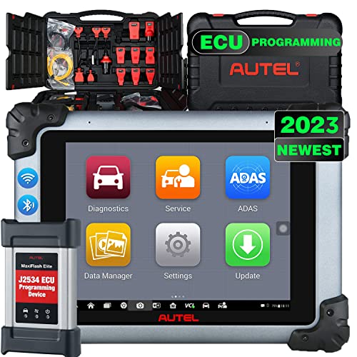 Autel Maxisys Ms908S Pro Diagnostic Scan Tool: 2023 New Ver. Of Maxicom Mk908P Elite [Incl. $260 Adapters], J2534 Ecu Programming/Coding/Adaption, Active Test, 36+ Service For 150+ Brands, Fca Access #TOP14