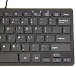 axGear Ultra Thin Wired USB Mini PC Keyboard for PC Apple Mac Laptop Notebooks