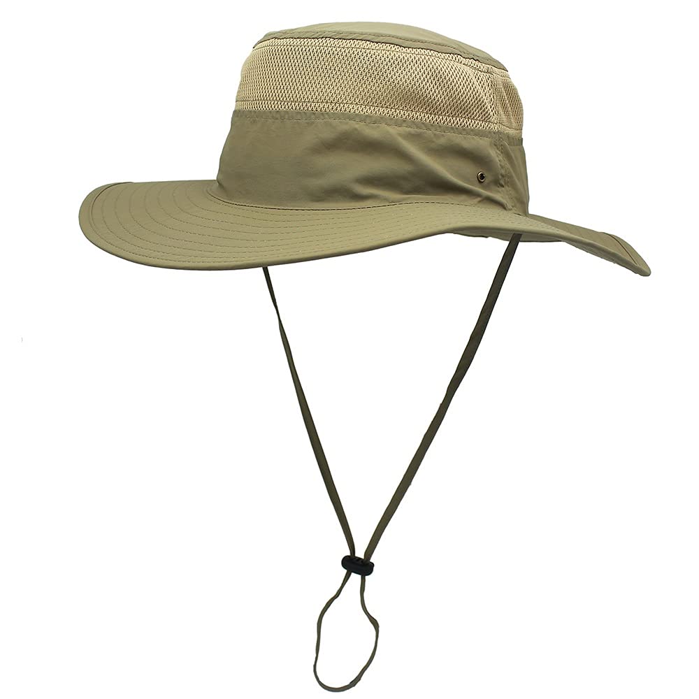 Unisex-Sonnenhut mit breiter Krempe, wasserdichter Outdoor-Hut mit LSF 50+, Sommer-UV-Schutz (Drak Khaki, Einheitsgröße)
