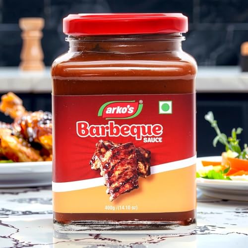 Image of ARKOS | Homemade Barbeque Sauce 800gm | 100% Natural Ingredients | No Artificial Flavours & Color | Butter, Garlic, Sugar, Mustard, Date | Deep Hickory Notes | Use it as a Smoky slow-cook Marinade or Dipping Sauce