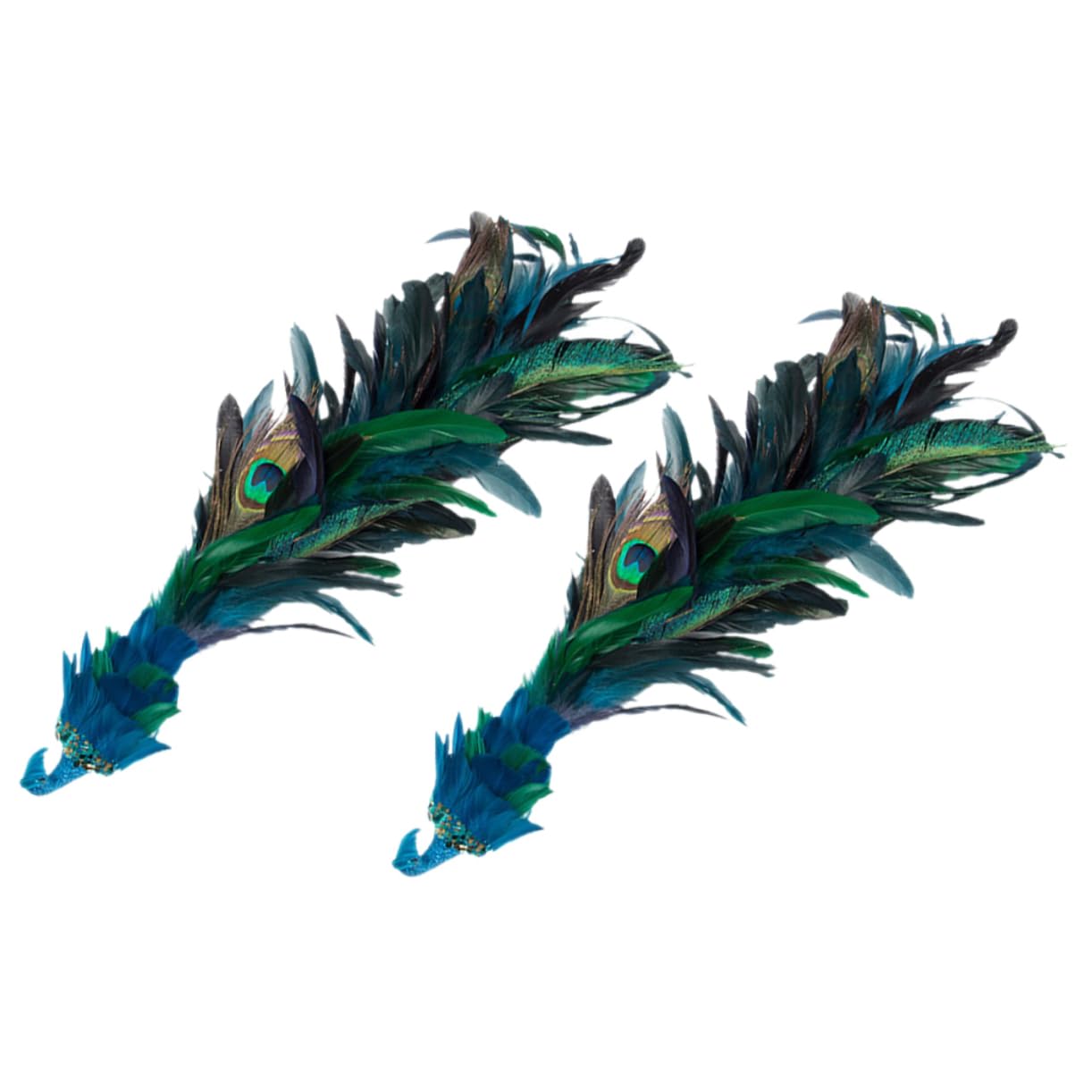 2 Stücke Pfauen-Vogel Clip Simulation Vogel Ornament Für Weihnachtsbaum Dekoration Glitzer Weihnachtsdeko Clip Für Girlanden Kranz