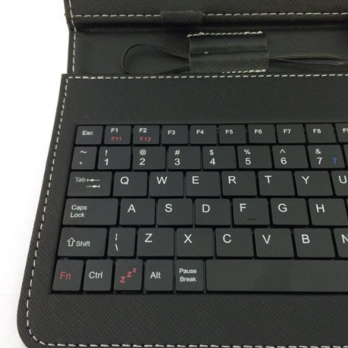 Sanoxy Wired Pu Leather Usb Keyboard Case/Cover Stand For Android Tablet Pc/Universal Tablet Pc Leather Case With Keyboard Holder Micro Otg (9.7" Tablet Usb 2.0 Black) #TOP5