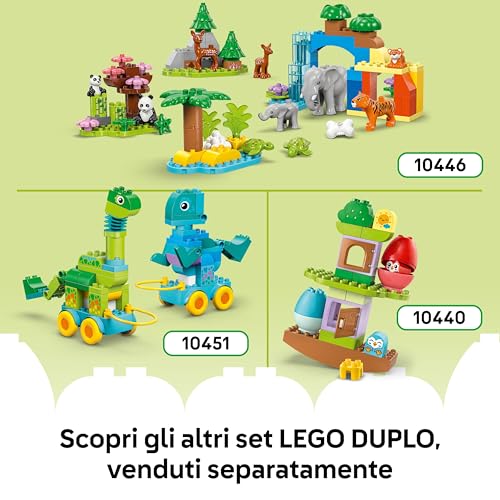 DUPLO Animali su Ruote 3 in 1 - Gioco Educativo in Mattoncini per Costruire un'Anatra o un Pesce o un Cane Giocattolo con Ruote e Maniglia - Regalo per Bambine e Bambini da 2 Anni in su - 10448 - Lego - Immagine 7