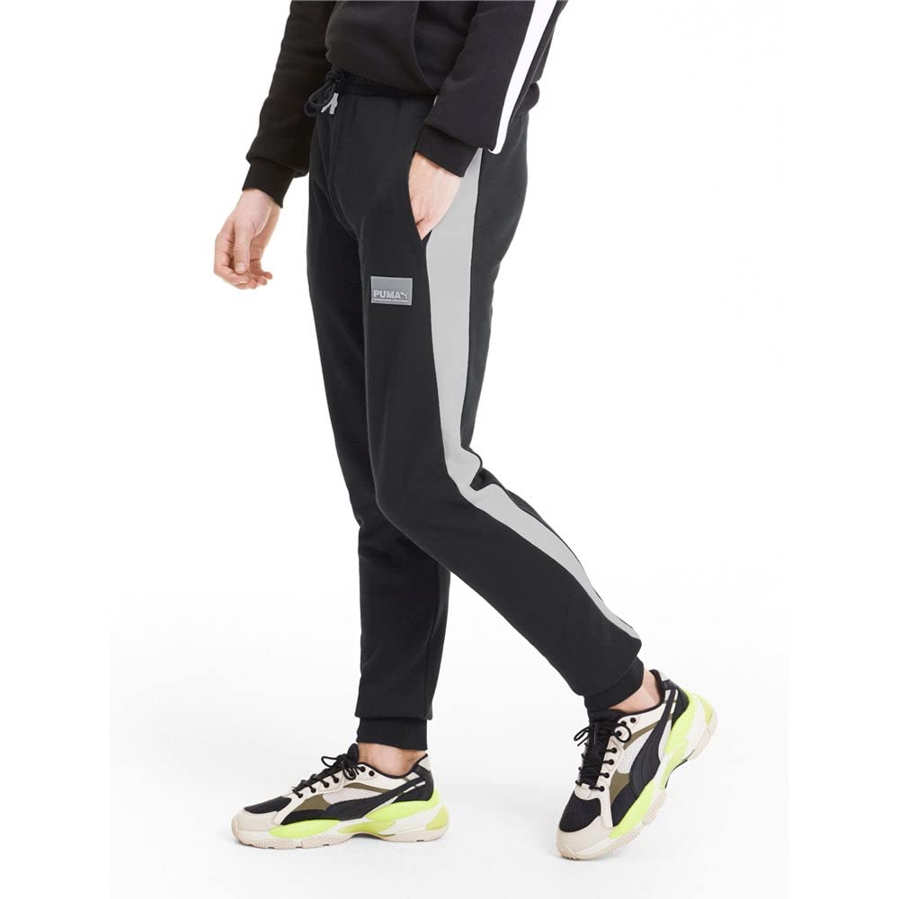 Puma Avenir Graphic - Pantalón deportivo - PUMA-597048, Pantalones de chándal, Medium, Negro (PUMA BLACK)