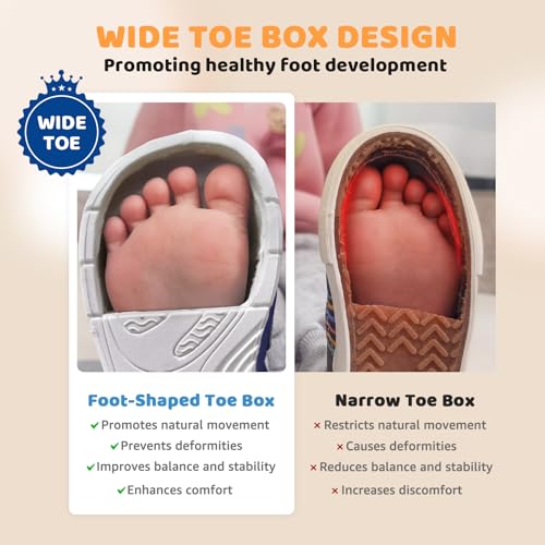 Image of STQ KIDS Baby Barefoot First Walking Shoes with Wide Toe Box Orthopedic Toddler Shoes for 6 12 18 24 Months