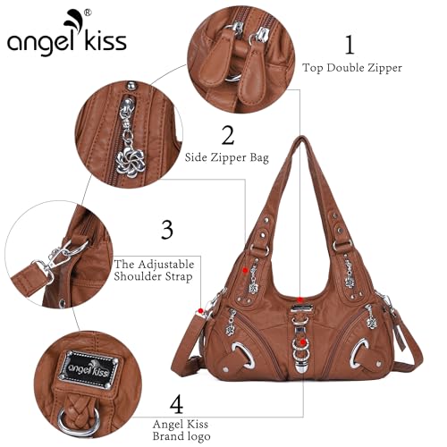 Image of Angelkiss Hobo Purses and handbags for Women Satchel Handbag Women Purses Large Daily Shoulder Bags