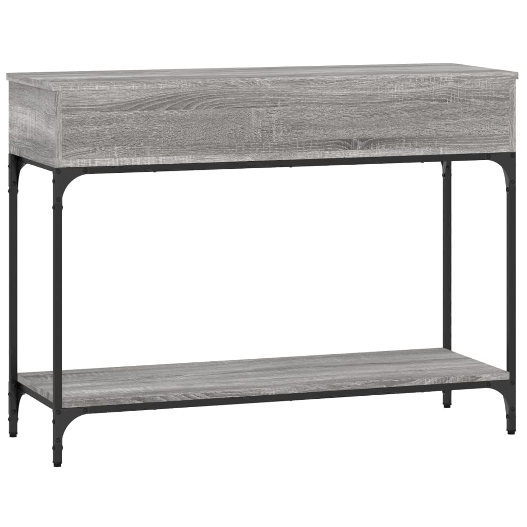 Sonoma stolik konsolowy, szary, 100 x 34,5 x 75 cm, wąski stolik pomocniczy z materiału drewnopochodnego z metalowym stelażem, stół do przedpokoju do salonu i przedpokoju