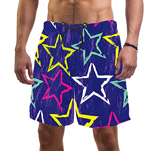 Short de bain pour homme avec poches et doublure en maille rose L