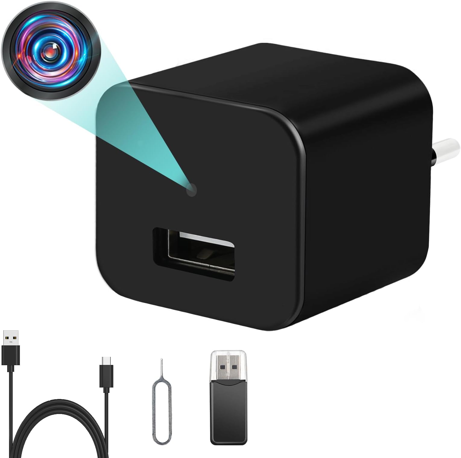 Caméra Espion Mini HD 1080P Caméra Cachée Détection Mouvement Vision Nocturne - Caméra Surveillance Maison Bureau