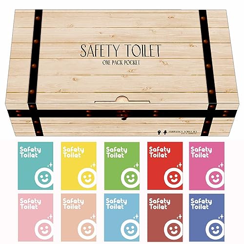 非常トイレ 簡易トイレ 凝固剤入り SafetyToilet OnePack 災害用 トイレ凝固剤 防災グッズ 消臭 日本製 柄パッケージ (魅せるトイレ) (カラフルスマイル)