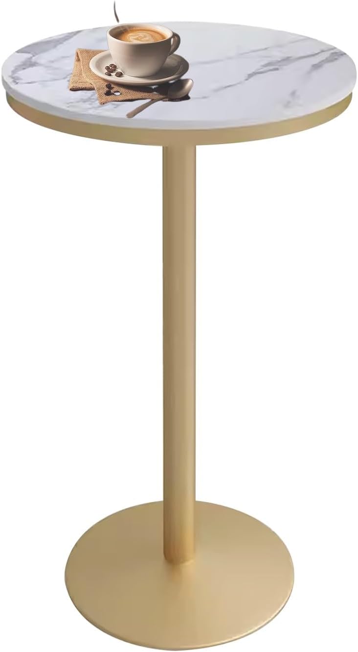 Pub Coffee Bar Breakfast Patio Dining Marble Counter Drink Living Room Sofa End Side Cocktail Table (One Color Height 105cm)