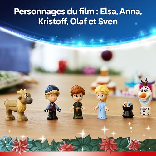 LEGO ǀ Disney La Reine des Neiges Le Calendrier de l’Avent 2025 - Jouets Princesses - 24 Surprises de Noël - Mini-Poupées d'Anna & Elsa - Figurines d'animaux - Cadeau Fille ou Garçon dès 5 Ans 43273