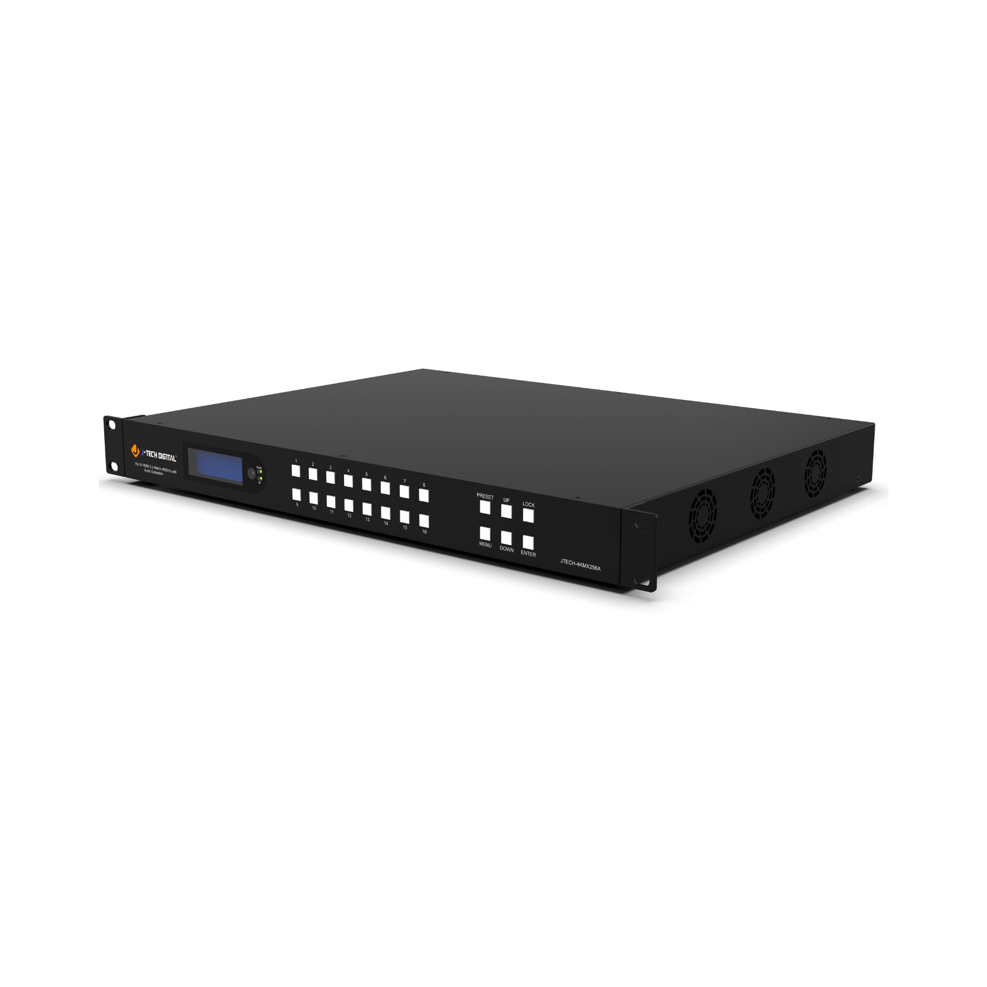 J-Tech Digital 16x16 HDMI Matrix UHD 4K@30Hz, EDID, RS-232, HDCP 1.4 Compliant, Supports DTS, Dolby Digital, PCM, Control 4 RS232 with IP Driver, J-Tech Digital Control App, Control4 Driver