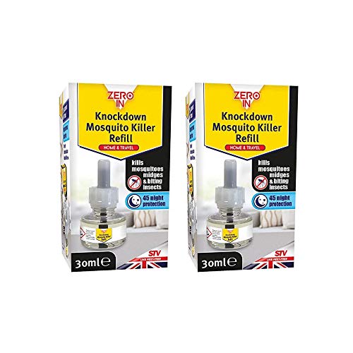 Zero-in Knockdown 45 Night Protection Mosquito Killer Refill 30ml (ZER742) (2 x 30ml)