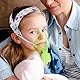 No-Slip Nebulizer Kopfband für Cool Mist Inhalator Secure Adjustable Mask Strap Maskenhalter für Kinder Kinder Nebulizer Maske Zubehör Kopfbänder (Florales Muster)