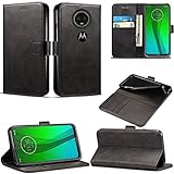 Mobile Stuff Motorola Moto G7 Power Case, Portafoglio in Pelle con Flip Cover, Tasche per Carte di Credito e Supporto Compatibile Per Moto G7 Powe (6,2") (nero)