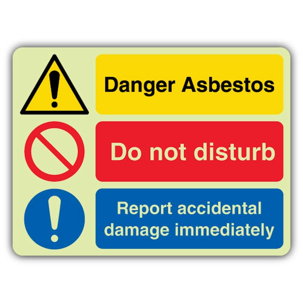 V Safety - Señal de advertencia de peligro que brilla en la oscuridad, 800 x 600 mm, hecha de vinilo autoadhesivo de doble brillo, señalización de advertencia de peligro, fabricada en Gran Bretaña
