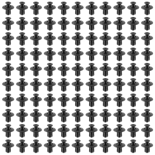 100 Rivets d’Expansion en Plastique Noir, Kit de Fixation Automobile Universel 8mm avec Clips de Fixation, pour Pare-Chocs, Garde-Boue et Panneaux de...
