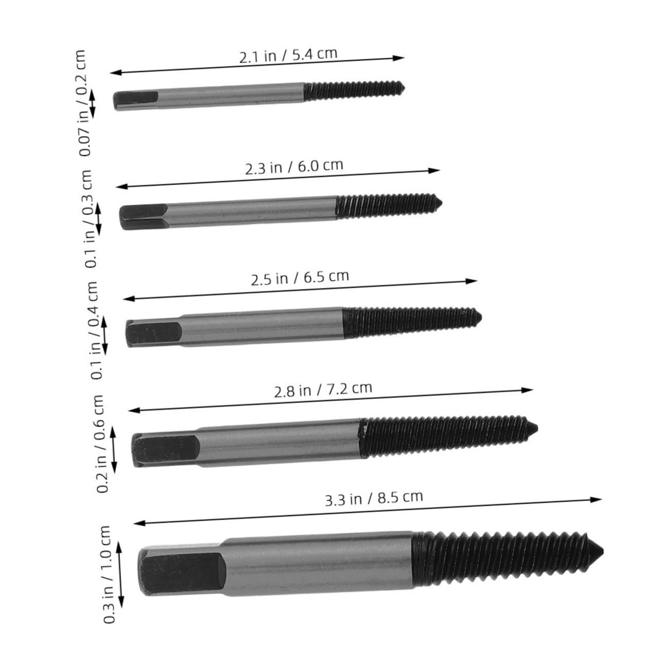 JUMPLAWN 10Pcs Screw Extractor Set Durable Damaged Screw Remover Tool Kit for Stripped Rusty Broken Screws Precision Engineering for Easy Removal Home and Automotive Repairs