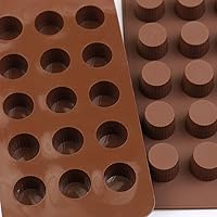 Vista 7 de homEdge Molde de chocolate de 15 cavidades, juego de 4 moldes de silicona antiadherentes de grado alimenticio para bombas de grasa cetogénicas