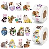 H1vojoxo Easter Cat Sticker Rolls - 1000PCS...