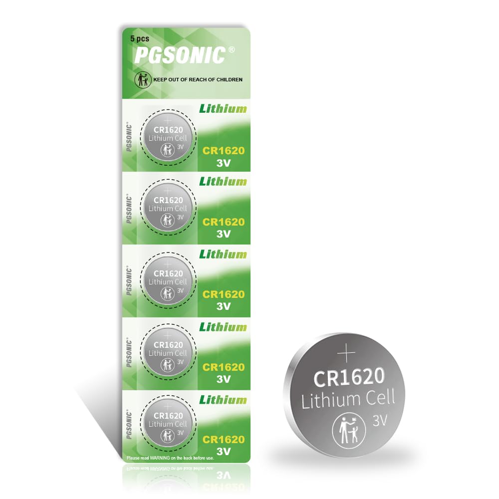 PGSONIC CR1620 3V Lithium Battery (5pcs)