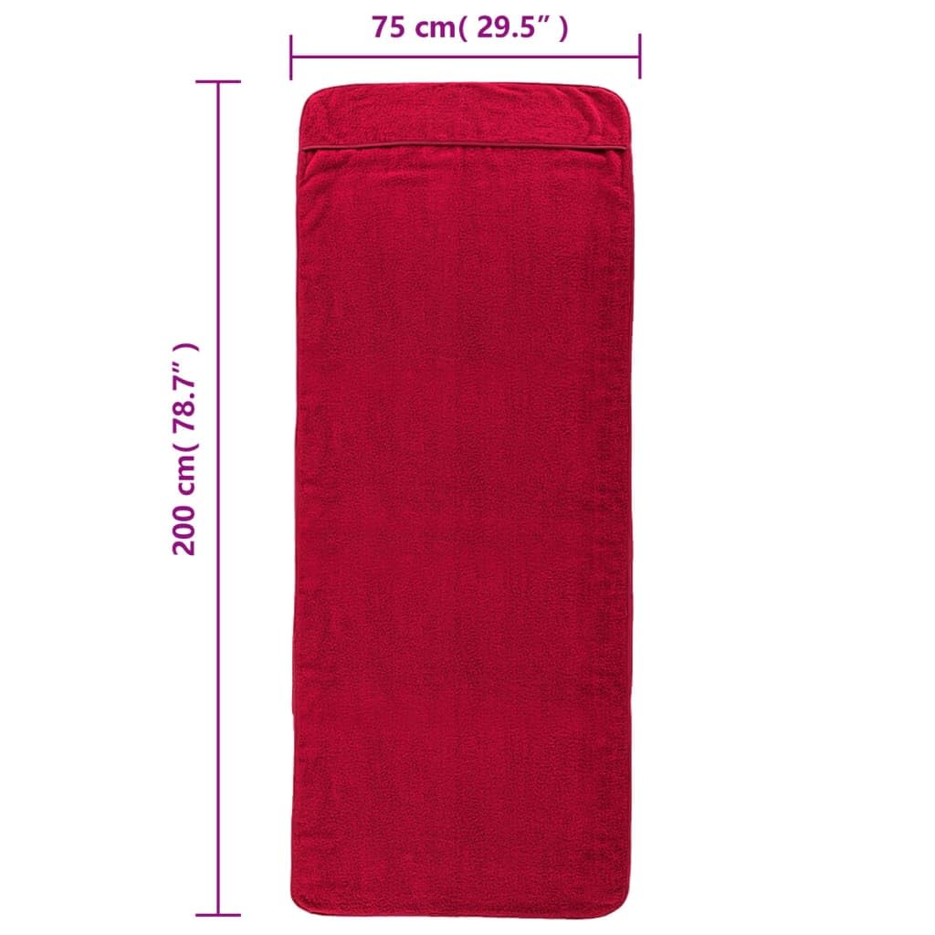 Set di 2 teli mare da 75 x 200 cm, in morbido cotone, per piscina, spiaggia e vacanze, assorbente, con lembo di fissaggio