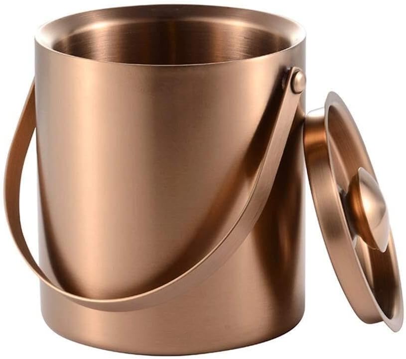 5L/11L Stainless Steel Ice Bucket with Lid – Large Portable Wine, Beer & Champagne Cooler(25 * 25cm)
