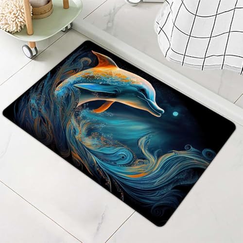 Image of Wazdorf 3D Bathroom Mat - Non Slip Water Absorbent Bathroom Mat Bathroom Easy Care Shower Rugs, Perfect for Home Office & Kitchen, Bathroom