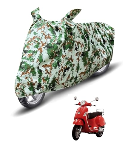 Image of Auto Hub Waterproof Scooty Cover Compatible with Vespa LX Dustproof, UV Protection Two Wheeler Scooty Vespa LX Cover - Forest
