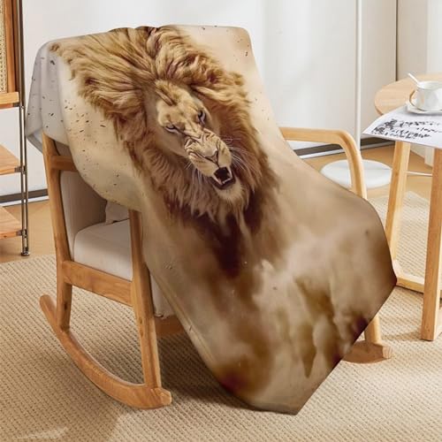 Couvertures moelleuse flannel lion pour réchauffer le cœur - 8