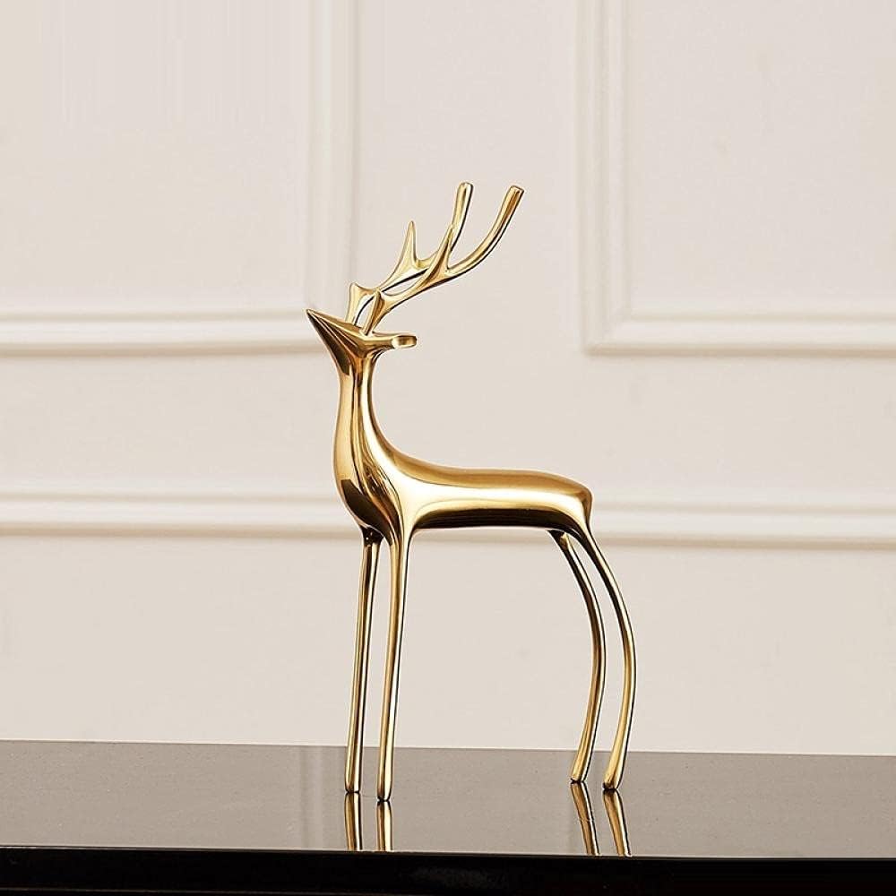 Sculpture Appreciation Bust Elk Pure Copper Statue Decor Desktop Decor Sculpture Decoration