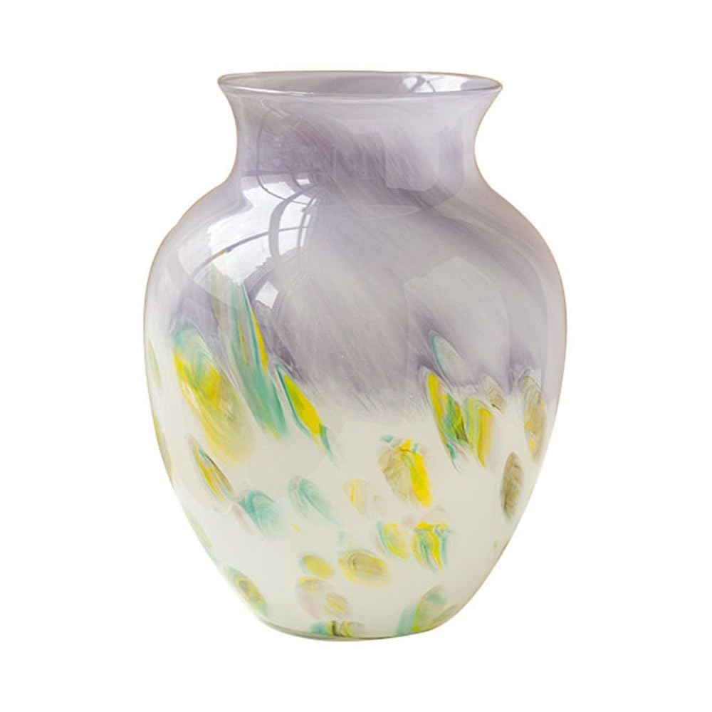 Vase en verre déco bohème vase fleurs violet dégradé pour salon maison et bureau