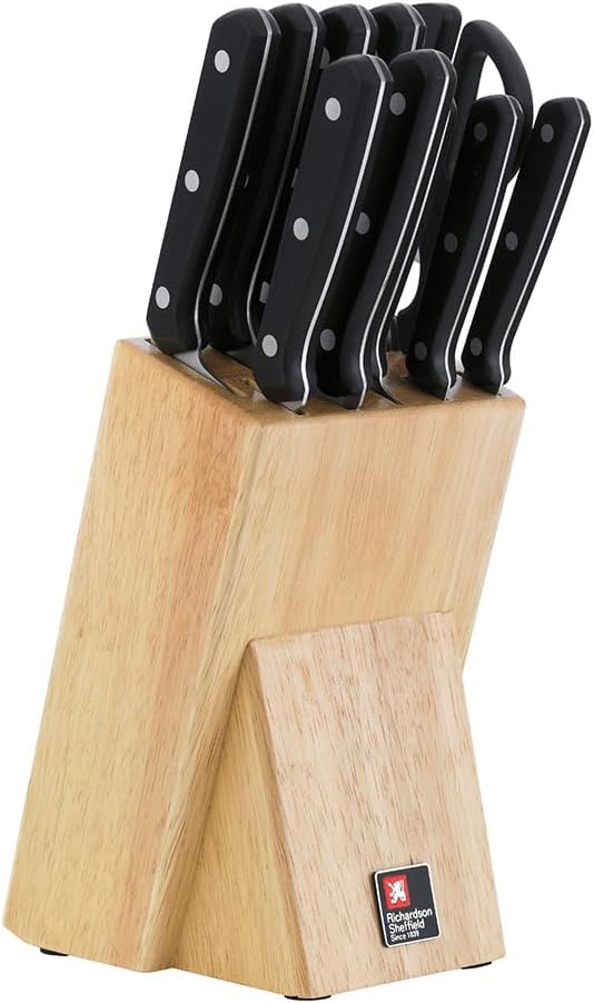 10-Piece Cucina Knife block Set, Silver