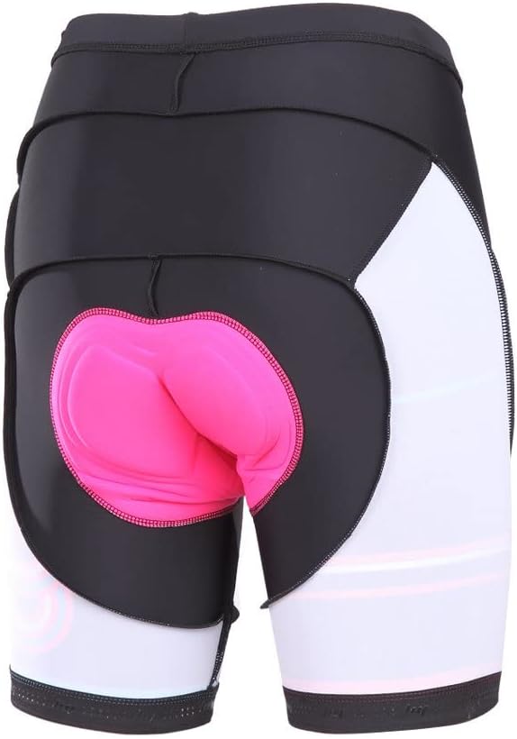 Beroy Bike Shorts with 3D Gel Padded,Cycling Shorts Women Padded with Transfer Printing Panel,Blue,Large