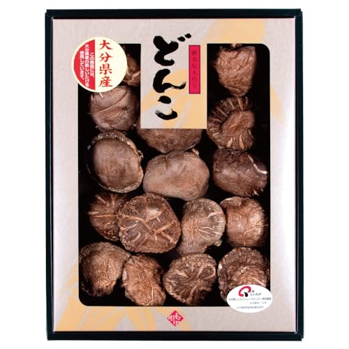 大分産大玉どんこ椎茸〈紙箱入り〉170g【JSH-50 ギフト 6-8cm お中元 お歳暮 贈り物 無農薬 原木栽培】