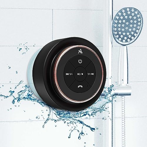 Xleader Pro Shower Speaker (Upgraded) Certified IPX7 Waterproof Bluetooth Speaker, 8W Crystal Sound&Rich Bass, 15H Playtime, with Suction Cup&Silicone Lanyard, SoundAngel Mate(2 Gen) Rose