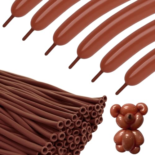 Image of Long Balloons - Coffee Brown 260 Balloons for Animal Modeling & Party Deco